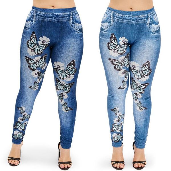 butterfly printed ladies fake jeans plus size women denim pants floral trousers large female d25 women's & capris, Black;white
butterfly printed ladies fake jeans plus size women denim pants floral trousers large female d25 women's & capris, Black;white
