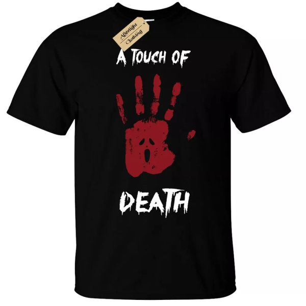 a touch of death camiseta hombre gótico rock punk mano estampado, White;black
a touch of death camiseta hombre gótico rock punk mano estampado, White;black