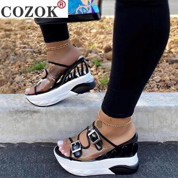women sandals comfortable and light color matching slope transparent pu double buckle fluorescent green wave slippers womens dress shoes, Black
women sandals comfortable and light color matching slope transparent pu double buckle fluorescent green wave slippers womens dress shoes, Black