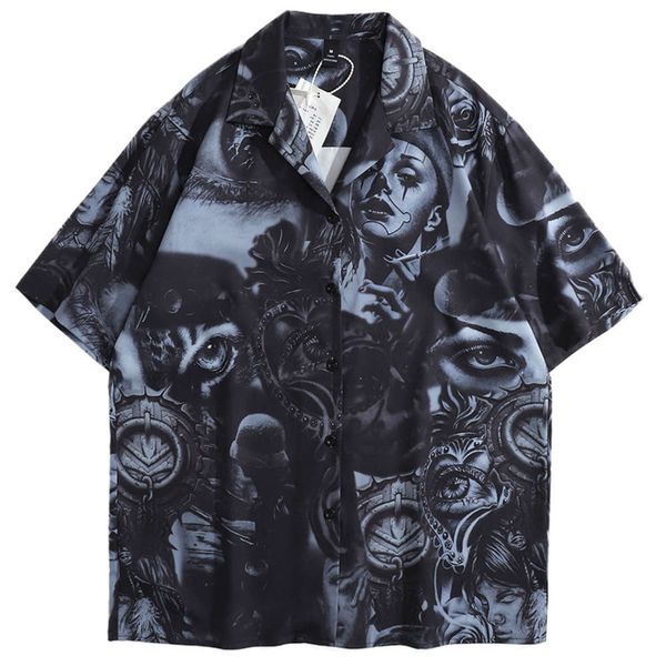 shirtsstreet portrait full print short men hip hop dark wind loose half sleeve shirt thin, White;black
shirtsstreet portrait full print short men hip hop dark wind loose half sleeve shirt thin, White;black
