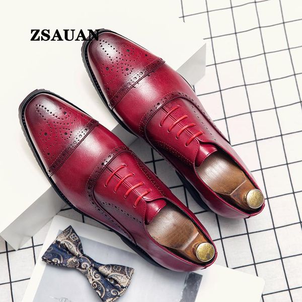 dress shoes zsauan red brown sharp brogue shoe for men formal occasions groom wedding suit pu leather cap-toe big size, Black
dress shoes zsauan red brown sharp brogue shoe for men formal occasions groom wedding suit pu leather cap-toe big size, Black
