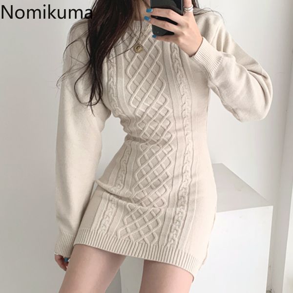 nomikuma elegant fashion long sleeve bodycon dress women solid color o neck back hollow out korean dresses vestidos mujer 3c133 210514, Black;gray
nomikuma elegant fashion long sleeve bodycon dress women solid color o neck back hollow out korean dresses vestidos mujer 3c133 210514, Black;gray
