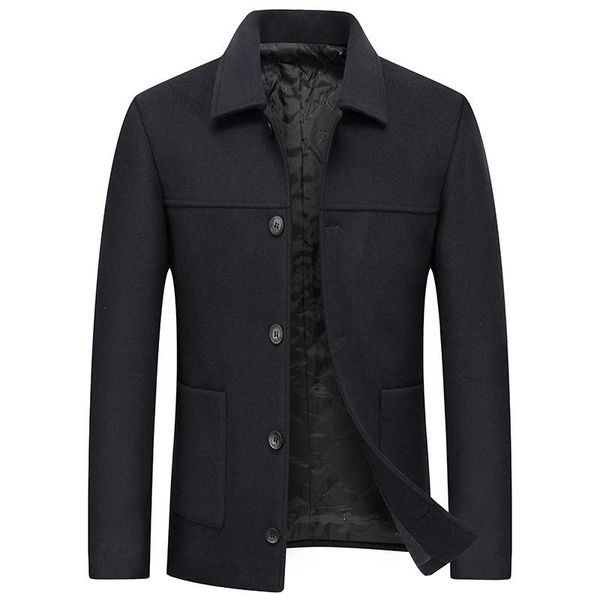 men's wool & blends 2021 classical turn down collar coat cotton-padded abrigo lana hombre, Black
men's wool & blends 2021 classical turn down collar coat cotton-padded abrigo lana hombre, Black