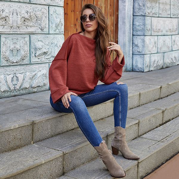 ins autumn and winter sweet round neck pullover womens t-shirt fashion solid color long sleeve loose knitted bedford cord sweater, White;black
ins autumn and winter sweet round neck pullover womens t-shirt fashion solid color long sleeve loose knitted bedford cord sweater, White;black