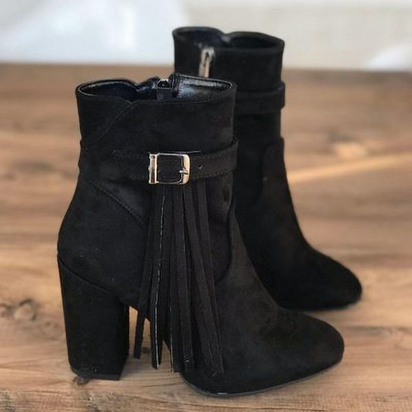 boots shoes women ankle chunky high heels autumn winter ladies booties fringe buckle strap punk big size, Black
boots shoes women ankle chunky high heels autumn winter ladies booties fringe buckle strap punk big size, Black