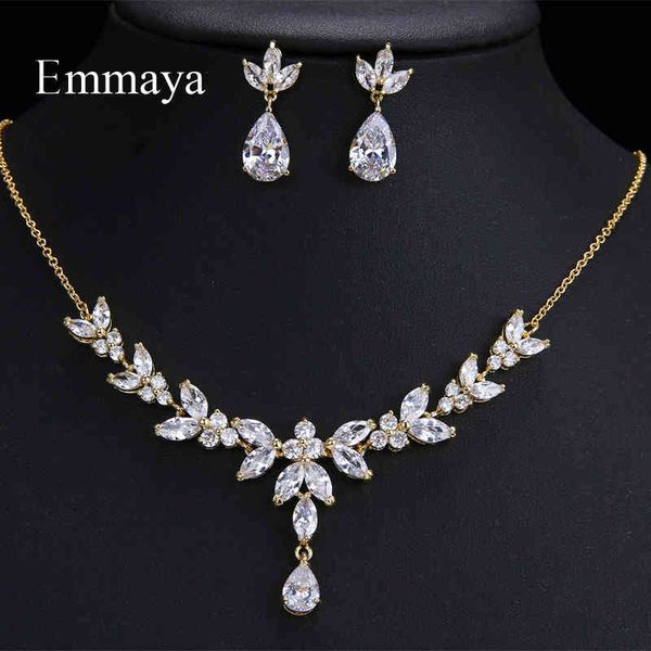 jewelry sets emmaya vivid leaves-shape dazzling wedding costume accessories cz crystal colorful gift earrings and necklace, Black
jewelry sets emmaya vivid leaves-shape dazzling wedding costume accessories cz crystal colorful gift earrings and necklace, Black