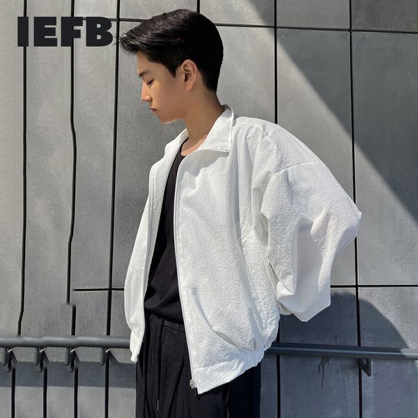 iefb summer solid color short casual couple sunscreen jacket black white stand collar zipper oversized coat 9y7324 210524, Black;brown
iefb summer solid color short casual couple sunscreen jacket black white stand collar zipper oversized coat 9y7324 210524, Black;brown
