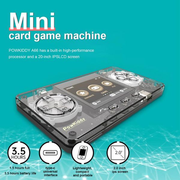 powkiddy a66 retro built-in 4000 games portable mini pocket game player handheld console with 2 inch lcd display players
powkiddy a66 retro built-in 4000 games portable mini pocket game player handheld console with 2 inch lcd display players