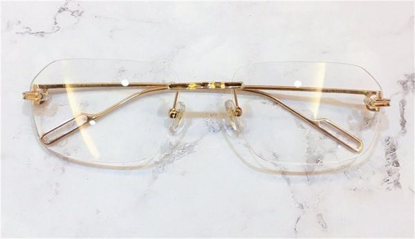 ashion design optical glasses gold square frameless retro modern business style can make prescription eyewear clear lens, Silver
ashion design optical glasses gold square frameless retro modern business style can make prescription eyewear clear lens, Silver