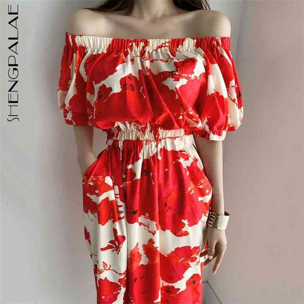 slash neck red printed dress women's summer back bow high elastic waist short sleeve mid-calf dresses 5e385 210427, Black;gray
slash neck red printed dress women's summer back bow high elastic waist short sleeve mid-calf dresses 5e385 210427, Black;gray