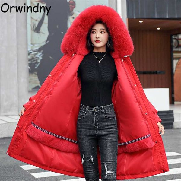 orwindny thick warm parkas fur lining snow wear jackets women hooded big pockets padded coat outwear plus size s-4xl clothing 211216, Black
orwindny thick warm parkas fur lining snow wear jackets women hooded big pockets padded coat outwear plus size s-4xl clothing 211216, Black