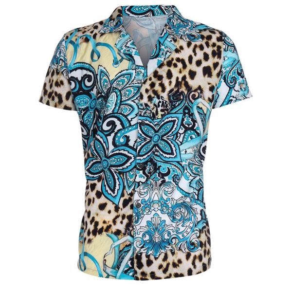 men's casual shirts summer european and american shirt fashion leopard print short-sleeved lapel cool slim button street clothing, White;black
men's casual shirts summer european and american shirt fashion leopard print short-sleeved lapel cool slim button street clothing, White;black