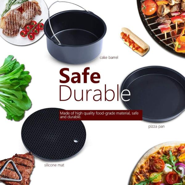 air fryers 6pcs fryer accessories 7inch fit for cozyna 4.0qt 4.5qt 5.6qt baking basket plate grill pot kitchen cooking tool party
air fryers 6pcs fryer accessories 7inch fit for cozyna 4.0qt 4.5qt 5.6qt baking basket plate grill pot kitchen cooking tool party