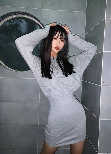 casual dresses women long-sleeve slim dress elegant skirt girl solid color summer winter hoodies sweatshirt, Black;gray
casual dresses women long-sleeve slim dress elegant skirt girl solid color summer winter hoodies sweatshirt, Black;gray