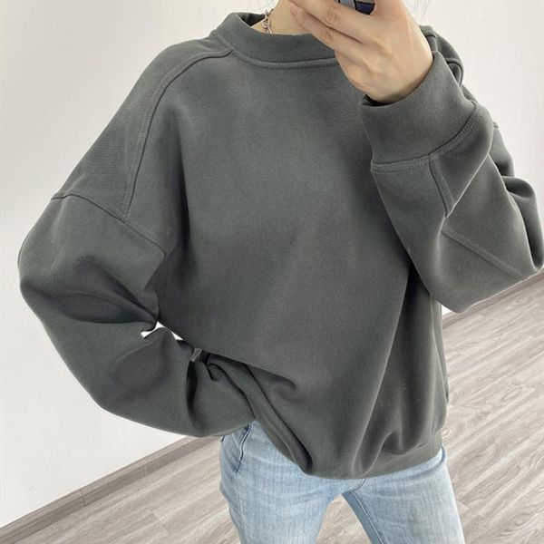 women's hoodies & sweatshirts women plus velvet sweatshirt o-neck solid color cotton loose long sleeve casual pullover 2021 early autum, Black
women's hoodies & sweatshirts women plus velvet sweatshirt o-neck solid color cotton loose long sleeve casual pullover 2021 early autum, Black
