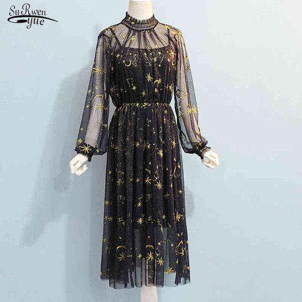 gray beige navy star moon embroidery dress women mesh puff sleeve long stand collar midi elegant party 12992 210508, Black;gray
gray beige navy star moon embroidery dress women mesh puff sleeve long stand collar midi elegant party 12992 210508, Black;gray