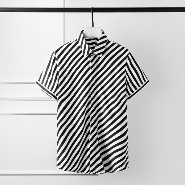 stripe mens shirts luxury tencel cotton short sleeve dress camisa masculina plus size 4xl slim fit man men's casual, White;black
stripe mens shirts luxury tencel cotton short sleeve dress camisa masculina plus size 4xl slim fit man men's casual, White;black
