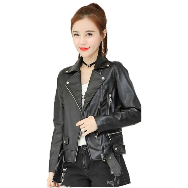 faux leather coat women black plus size slim pu jacket autumn winter korean lapel fashion short paragraph lr524 210531
faux leather coat women black plus size slim pu jacket autumn winter korean lapel fashion short paragraph lr524 210531