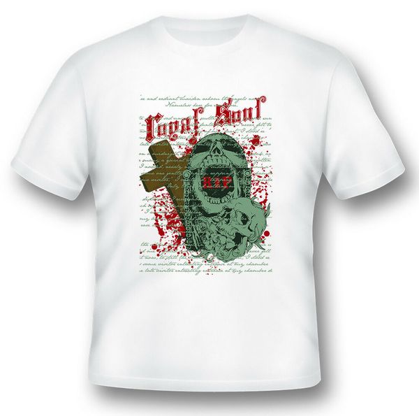 royal soul skulls cross blood black or white tee shirt, White;black
royal soul skulls cross blood black or white tee shirt, White;black