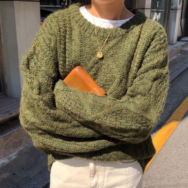 women's sweaters whcw cgdsr lady vintage elegant sweater women loose 2021 thick oversized pullover korean jumper autumn winter knitted, White;black
women's sweaters whcw cgdsr lady vintage elegant sweater women loose 2021 thick oversized pullover korean jumper autumn winter knitted, White;black