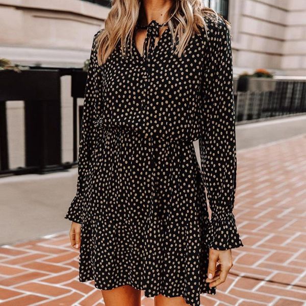 casual dresses jlong women beach dress long sleeve polka dot v neck elegant party, Black;gray
casual dresses jlong women beach dress long sleeve polka dot v neck elegant party, Black;gray