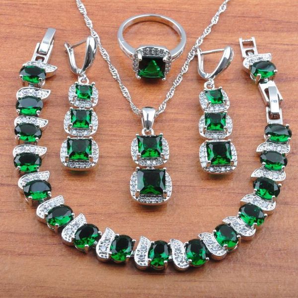 earrings & necklace silver color natural stones cz green women costume jewelry sets long dangle earrings/necklace/bracelet/ring js0420
earrings & necklace silver color natural stones cz green women costume jewelry sets long dangle earrings/necklace/bracelet/ring js0420