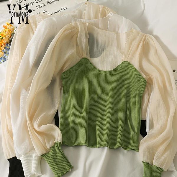 women's blouses & shirts yornmona women transparent long sleeve knit body blouse shirt fashion korean slim girl streetwear ladies pull, White
women's blouses & shirts yornmona women transparent long sleeve knit body blouse shirt fashion korean slim girl streetwear ladies pull, White