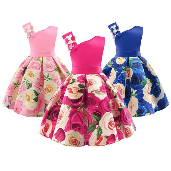 summer flowers girls dress one shoulder casual sleeveless princess dresses for birthday party christmas costume kids clothes girl's, Red;yellow
summer flowers girls dress one shoulder casual sleeveless princess dresses for birthday party christmas costume kids clothes girl's, Red;yellow