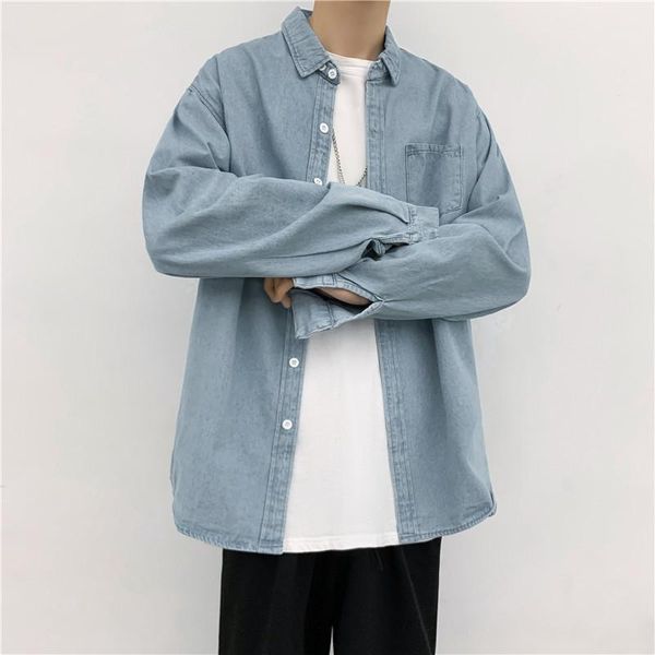 men's jackets spring autumn men denim casual solid color hip hop loose thin jean streetwear fashion outwear coats, Black;brown
men's jackets spring autumn men denim casual solid color hip hop loose thin jean streetwear fashion outwear coats, Black;brown