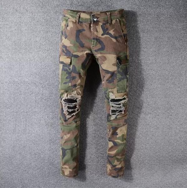 fashion style mens jeans camouflage slim-leg pants fit biker distressed skinny ripped destroyed hole denim washed hip hop trousers size w28-, Blue
fashion style mens jeans camouflage slim-leg pants fit biker distressed skinny ripped destroyed hole denim washed hip hop trousers size w28-, Blue