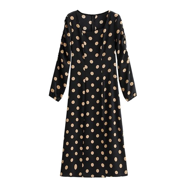 summer women's dots dress slim fit style square collar mid-length long sleeve 210524, Black;gray
summer women's dots dress slim fit style square collar mid-length long sleeve 210524, Black;gray