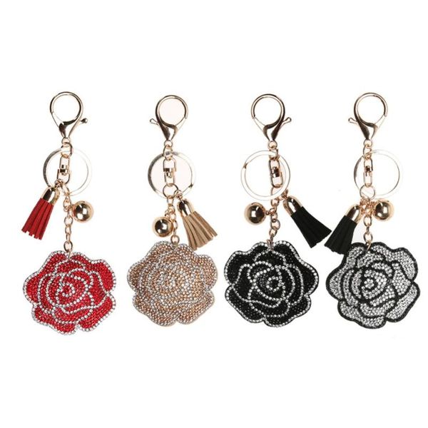 keychains flower keychain key ring keyholder leather tassel crystal rhinestone car bag accessory ornament chain tz45, Silver
keychains flower keychain key ring keyholder leather tassel crystal rhinestone car bag accessory ornament chain tz45, Silver