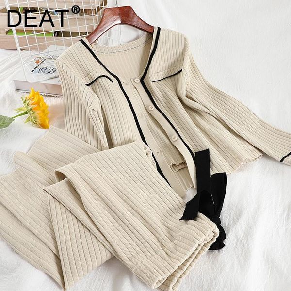 women's two piece pants deat women knitting round neck high waist elasticity long set fashion autumn winter 2021 11d2303, White
women's two piece pants deat women knitting round neck high waist elasticity long set fashion autumn winter 2021 11d2303, White