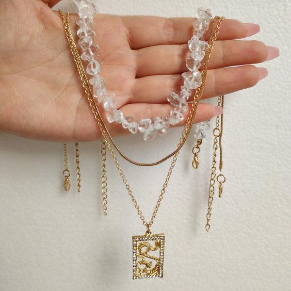 chains flatfoosie irregular crystal stone beads choker necklace for women trendy multi-layer gold dragon pendant party jewelry, Silver
chains flatfoosie irregular crystal stone beads choker necklace for women trendy multi-layer gold dragon pendant party jewelry, Silver