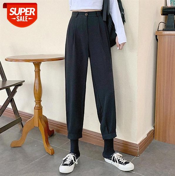 korean version of casual pants women's high-waisted black slim waisted cropped trousers loose work #0u1j, Black;gray
korean version of casual pants women's high-waisted black slim waisted cropped trousers loose work #0u1j, Black;gray