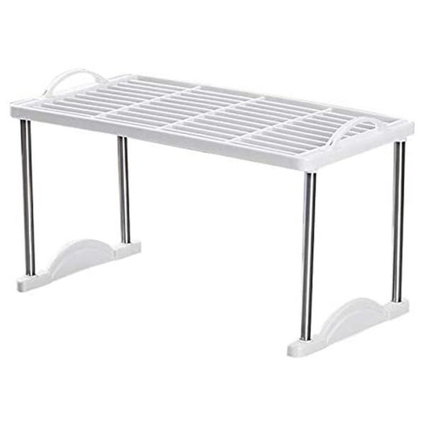 stacking storage shelf plastic kitchen organizer for cabinets pantry shelves counter white middle by livesimple & organization
stacking storage shelf plastic kitchen organizer for cabinets pantry shelves counter white middle by livesimple & organization