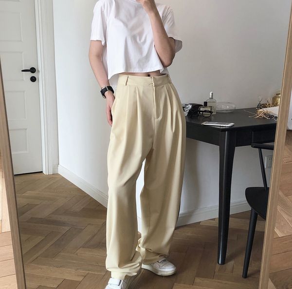 women's pants & capris summer wide leg high waist long trousers loose straight pantalon femme streetwear quality 8wvw, Black;white
women's pants & capris summer wide leg high waist long trousers loose straight pantalon femme streetwear quality 8wvw, Black;white