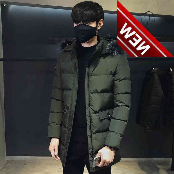 joobox 2021 winter men's clothing thicken warm windproof hooded parkas mid-length coat fashionable cotton jacket, Black
joobox 2021 winter men's clothing thicken warm windproof hooded parkas mid-length coat fashionable cotton jacket, Black