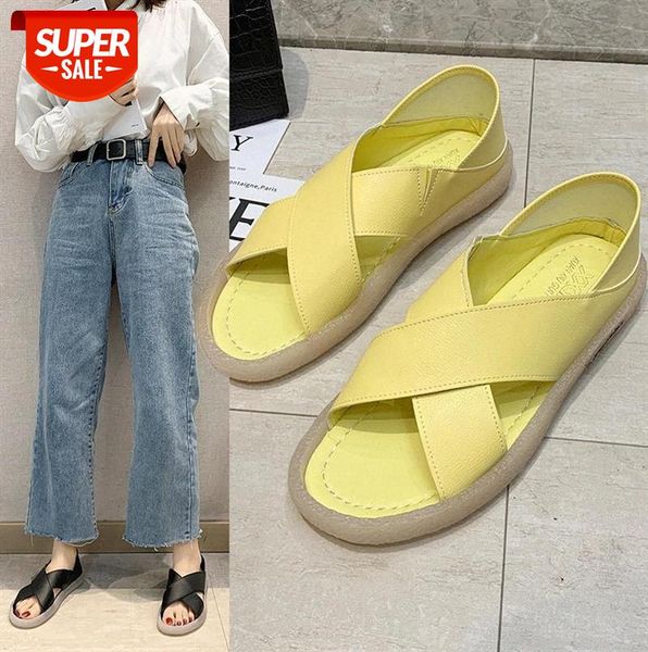 brands women sandals 2020 summer casual shoes leather ladies flat sandal soft bottom slip on handmade woman #3p0z, Black
brands women sandals 2020 summer casual shoes leather ladies flat sandal soft bottom slip on handmade woman #3p0z, Black