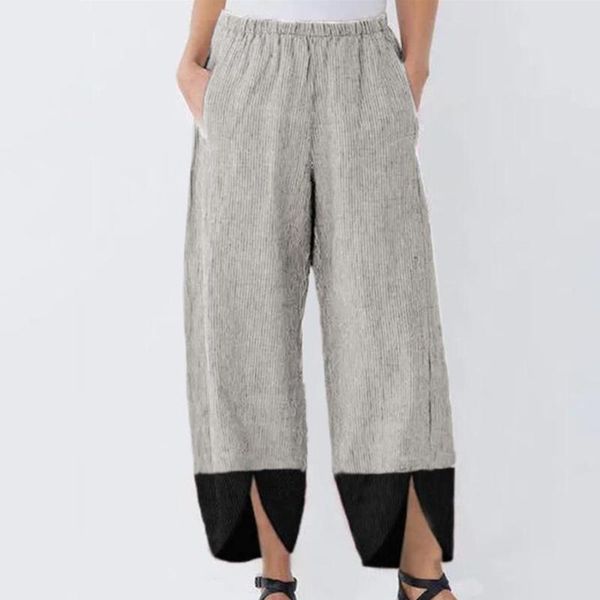 women's pants & capris summer wide leg trousers women floral printed vintage casual elastic waist bohemian cotton harem pantalon, Black;white
women's pants & capris summer wide leg trousers women floral printed vintage casual elastic waist bohemian cotton harem pantalon, Black;white
