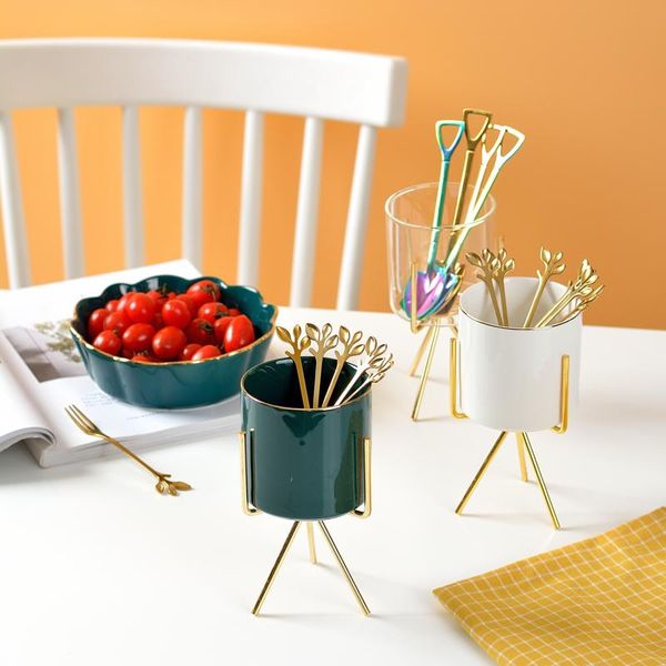 forks nordic style creative fruit fork jar set household spoon storage ceramic stainless steel check insert
forks nordic style creative fruit fork jar set household spoon storage ceramic stainless steel check insert