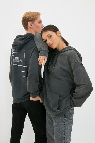 men's hoodies & sweatshirts trendyol regular fit sweatshirt tmnaw22sw1502, Black
men's hoodies & sweatshirts trendyol regular fit sweatshirt tmnaw22sw1502, Black