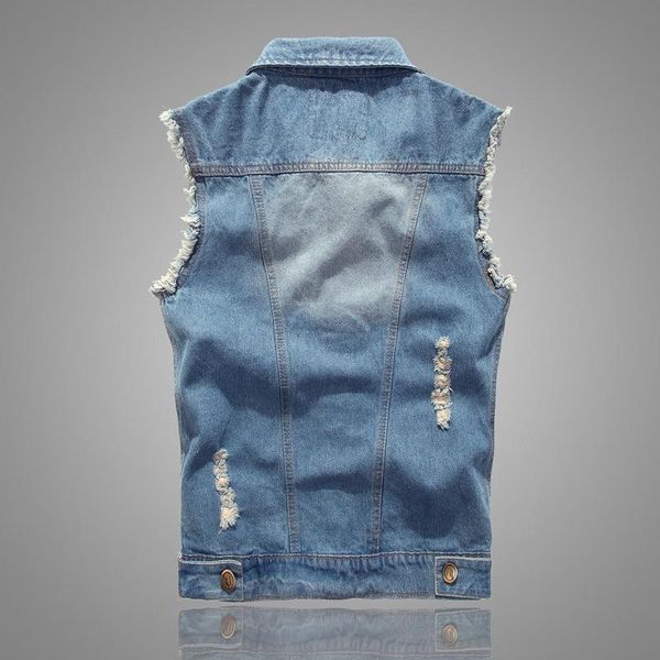 slim fit cowboy male ripped denim vest jacket sleeveless casual waistcoat men's jean coat 5xl, Black;white
slim fit cowboy male ripped denim vest jacket sleeveless casual waistcoat men's jean coat 5xl, Black;white