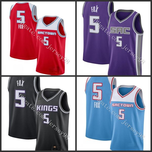 sacramento kings men 5 de'aaron fox retro basketball jersey, Black
sacramento kings men 5 de'aaron fox retro basketball jersey, Black