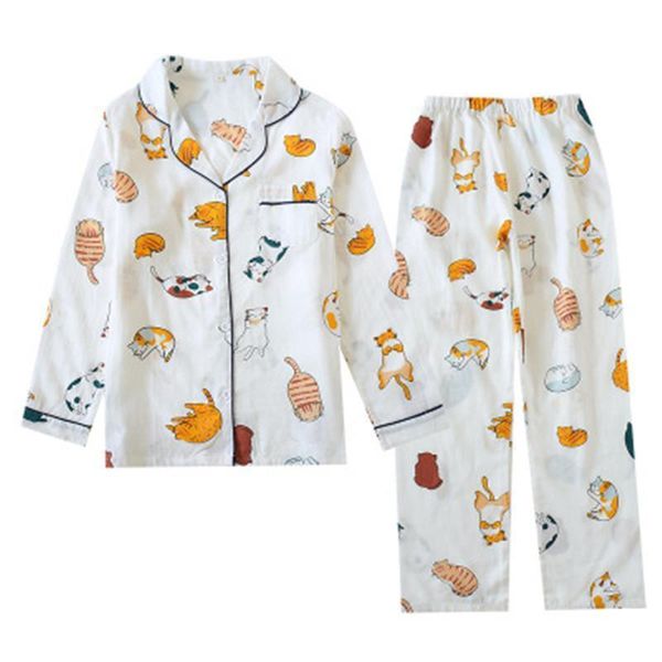 women sleepwear 100% cotton pajamas set sweet funny cat print homewear femme long sleeves bell fashion autumn pjs, Black;red
women sleepwear 100% cotton pajamas set sweet funny cat print homewear femme long sleeves bell fashion autumn pjs, Black;red