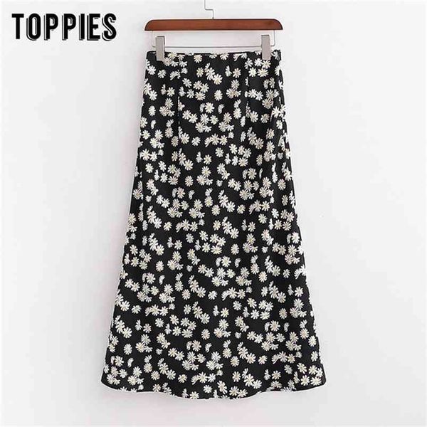 summer daisy printing midi skirts for women high waist black vintage faldas mujer moda 210421
summer daisy printing midi skirts for women high waist black vintage faldas mujer moda 210421