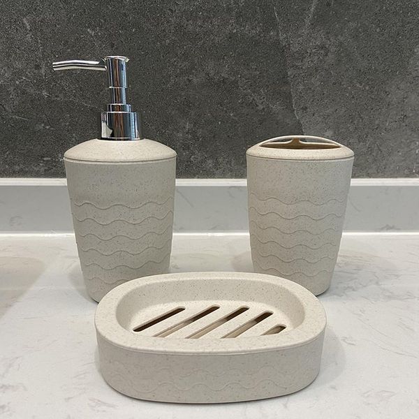 3pcs/set wheat straw soap dispenser toothbrush holder box washroom suit bathroom accessories bath accessory set
3pcs/set wheat straw soap dispenser toothbrush holder box washroom suit bathroom accessories bath accessory set