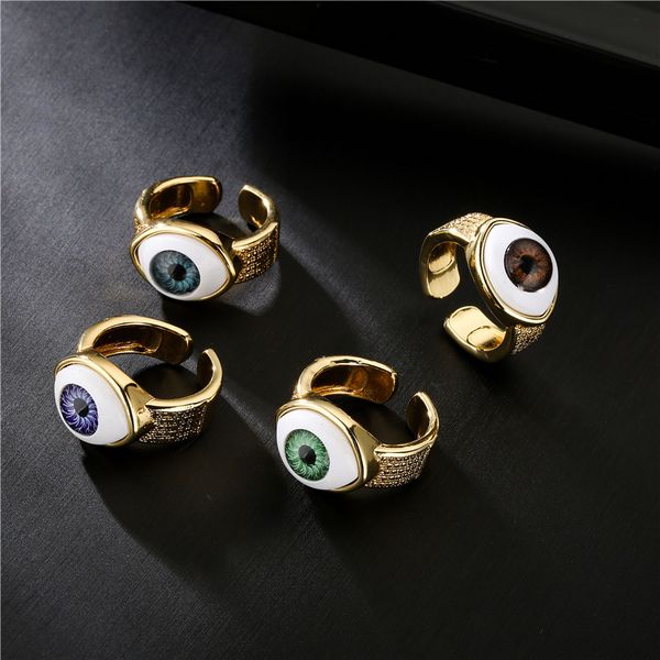 classic 18k real gold plated colorful evil eye beads copper ring adjustable size rings jewelry for man and woman, Silver
classic 18k real gold plated colorful evil eye beads copper ring adjustable size rings jewelry for man and woman, Silver