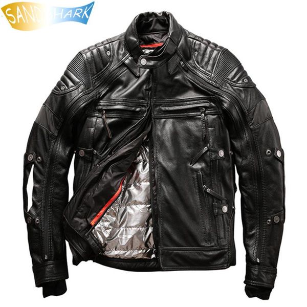 men's leather & faux four pcs suit professional motorcycle genuine jacket for men 2021 slim fit cowskin biker coats male removable over, Black
men's leather & faux four pcs suit professional motorcycle genuine jacket for men 2021 slim fit cowskin biker coats male removable over, Black