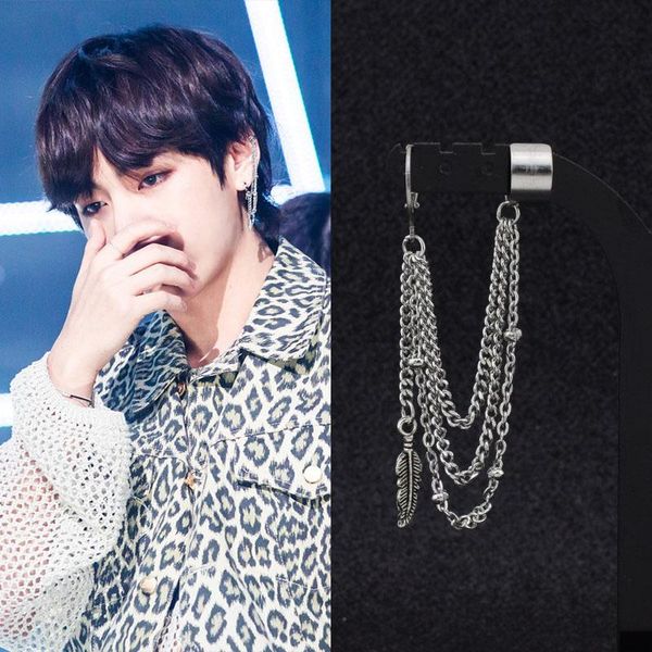 ear clip cuff leaf earrings punk tassel chain stainless steel rock stud earring men women hiphop grunge accessories gift, Golden;silver
ear clip cuff leaf earrings punk tassel chain stainless steel rock stud earring men women hiphop grunge accessories gift, Golden;silver